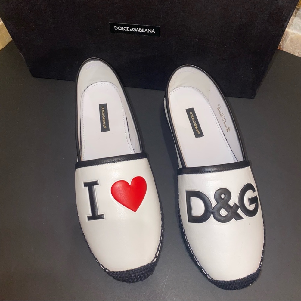 Dolce & Gabbana I Heart D&G' Espadrilles in White